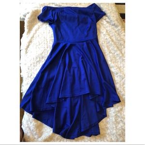 Blue off the shoulder